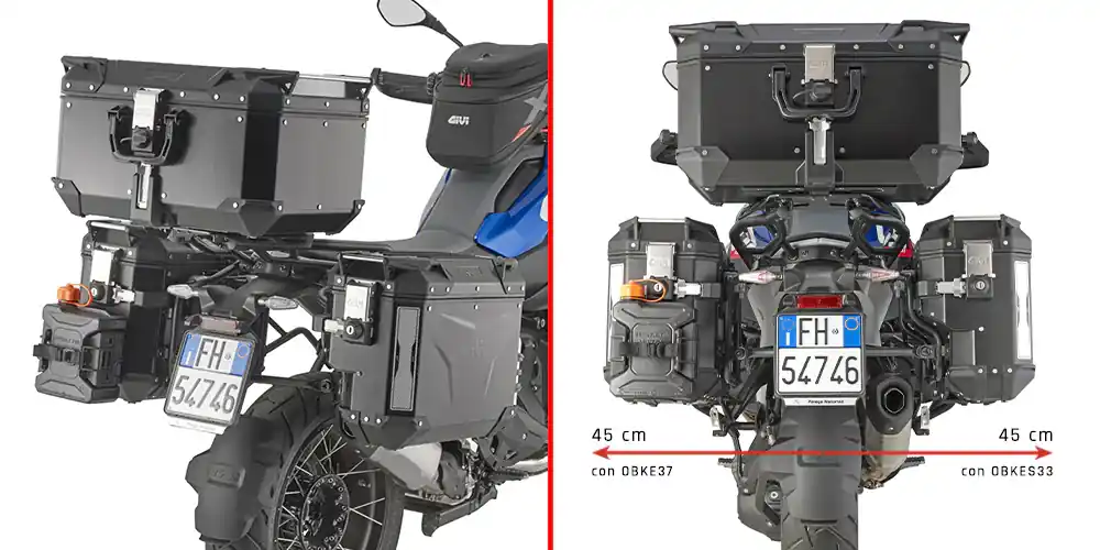 Portavaligie laterali per BMW R 1300 GS per Cam-Side Trekker Outback GIVI PLOS5143CAM Popolare