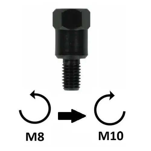 Adattatore Specchio - M8x1,25 SX (superiore) > M10x1,25 DX (inferiore) Occasione