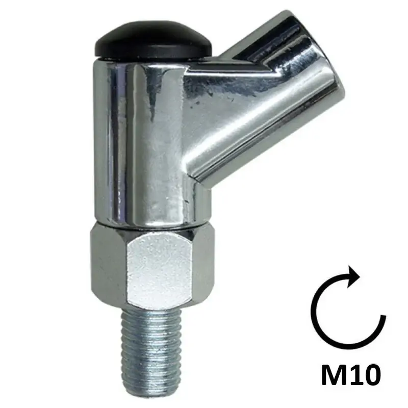 Affare Adattatore Specchi Retrovisore PEUGEOT 125/500cc - Cromato, M10 Destro