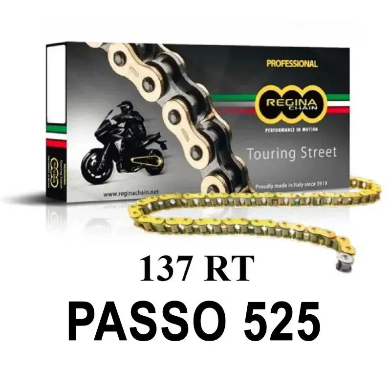 Spedizione Espresso REGINA Catena 137RT 110 maglie passo 525 - Oro