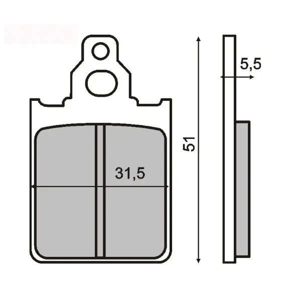 Prezzo Ridotto Pastiglie Freno RCLA Organiche Piaggio Quartz 50cc/Vespa Px 125cc