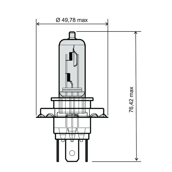 Lampadina RMS H4 12V 60/55W - Bianca Ultime Pezzi
