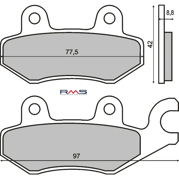 Offerta Speciale Pastiglie Freno RMS Organiche Kymco Dink 125-150cc Anteriore per KAWASAKI BN ELIMINATOR A6F-A7F 125 2006 - 2007