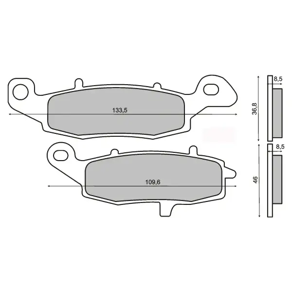 Pastiglie Freno RMS Organiche Kawasaki ZR-7 Anteriore per KAWASAKI KLE VERSYS CBF-CCF-CDF-CEF 650 2011 - 2014 Sconto