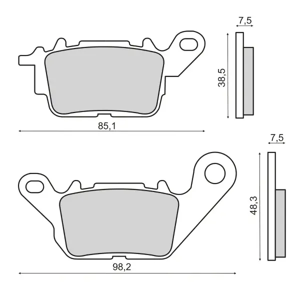 Professionale Pastiglie Freno RMS Organiche Yamaha N-Max 125/150 Anteriore per YAMAHA GPD125-A N-MAX 125 2017 - 2017
