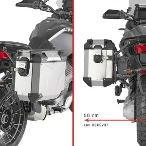 Portavaligie Moto Guzzi Stelvio 2024 by GIVI PLO8208CAM per valigie TREKKER Esclusivo