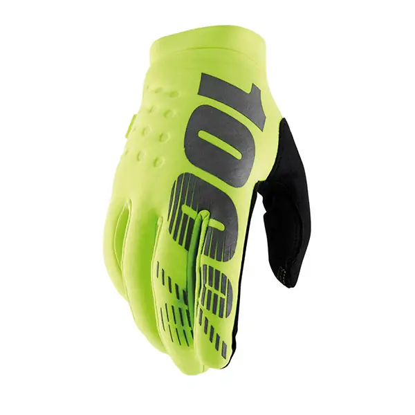 Nuova Collezione GUANTI 100% BRISKER FLUO YELLOW/BLACK(M)