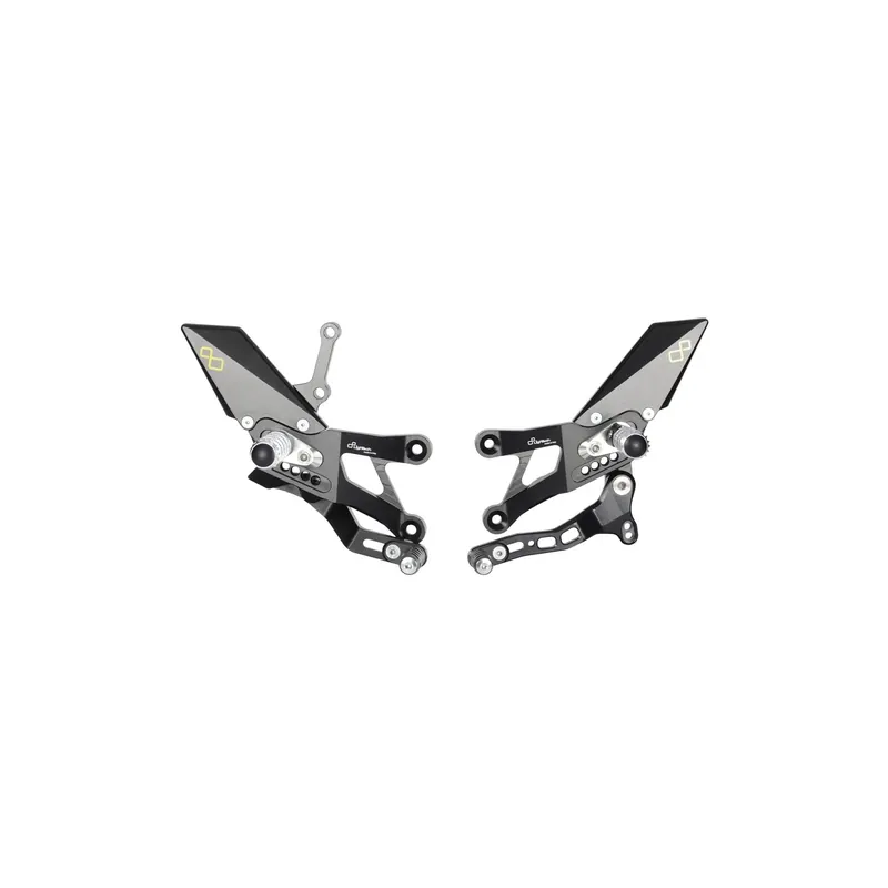 Economico LIGHTECH Pedane Regolabili Con Poggia Piedi Fissi per Yamaha R3 2015