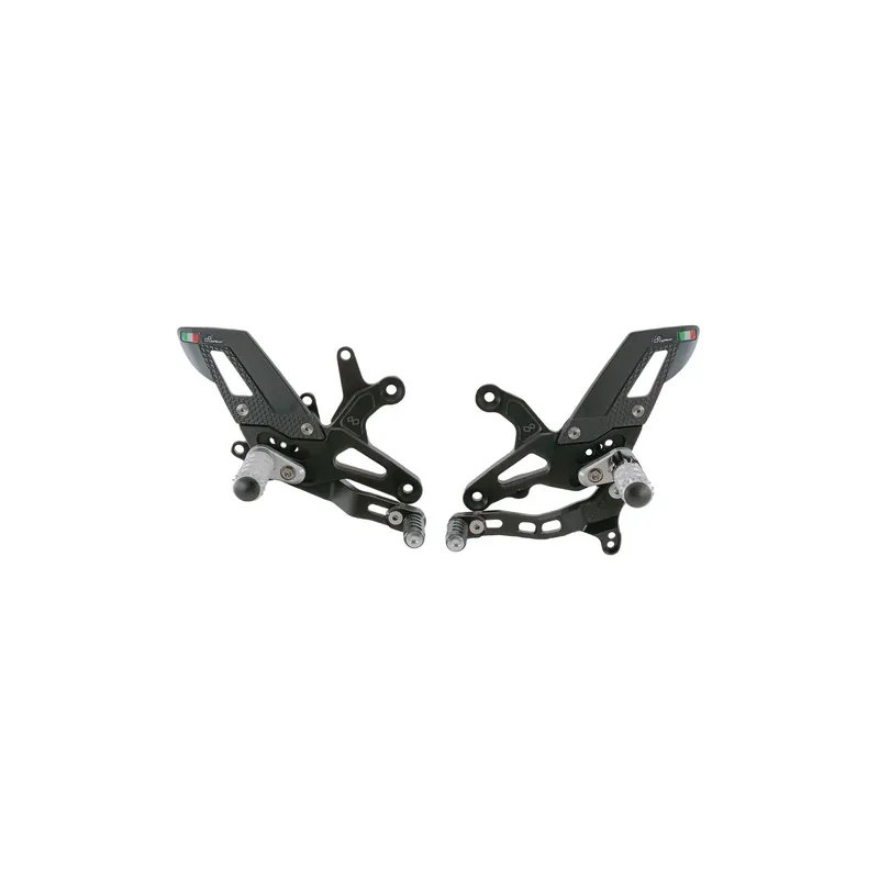 Reso Gratuito LIGHTECH Pedane Regolabili Con Poggiapiedi Snodati , Cambio Diritto per Kawasaki ZX636 2009