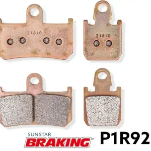 SET 2 COPPIE DI PASTIGLIE SINTERIZZATA RACING PISTA ANTERIORI BRAKING P1R928 YAMAHA R1 MT-01 Novità
