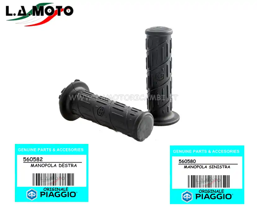 COPPIA MANOPOLE PER PIAGGIO LIBERTY/ VESPA ORIGINALE PIAGGIO 560580-560582 Super Prezzo