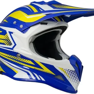 CASCO MOTO CROSS ENDURO CGM 601S FREEWAY GIALLO BLU Spedizione Espresso