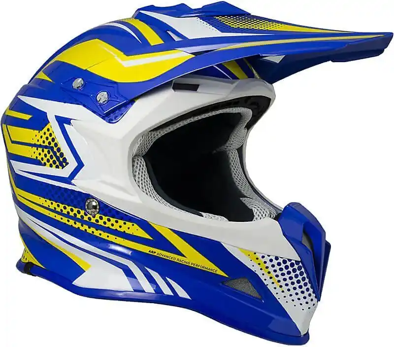 CASCO MOTO CROSS ENDURO CGM 601S FREEWAY GIALLO BLU Spedizione Espresso