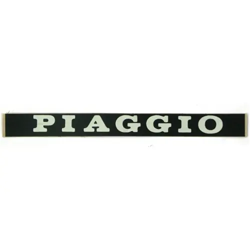 Prezzo Conveniente ADESIVO FONDO NERO SCRITTA GRIGIA PER SELLA VESPA PX 125 150 200 ARCOBALENO