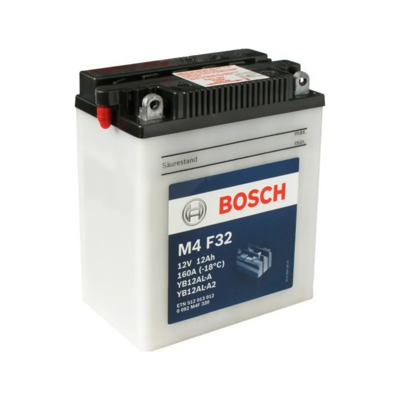 M4F32 FA112 – BATTERIA MOTO BOSCH YB12AL-A2 12V 12AH LEONARDO-SCARABEO Quantità Limitata
